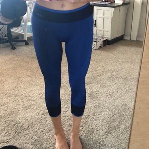 Avia Blue and Black Capri Pants-Yoga or Running